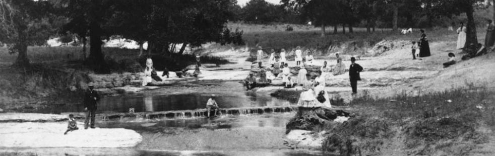 Picnic at Barton Springs, late 1800s