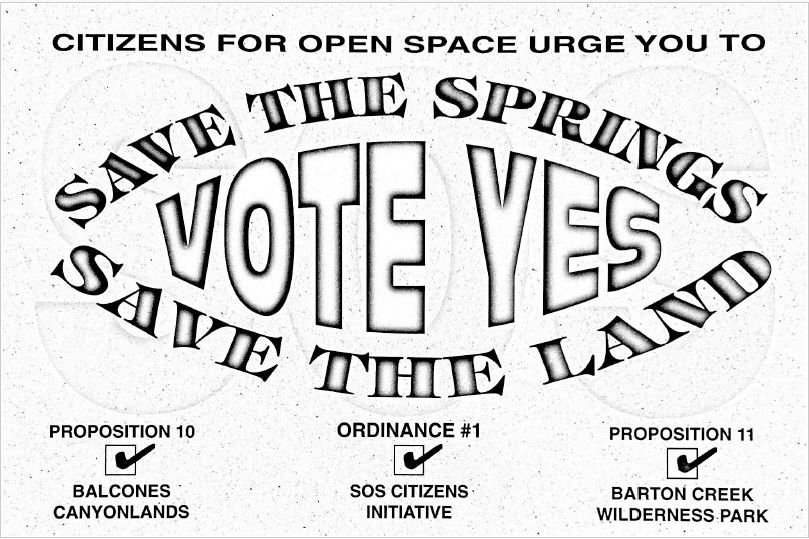 Citizens for Open Space promotional mailer, 1992