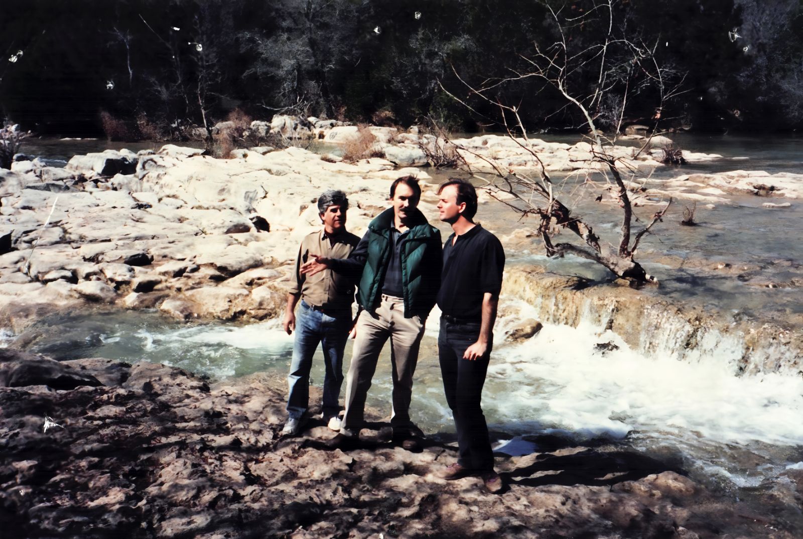 Ted Siff, Butch Smith and Ted Harrison on Barton Creek c.1992
